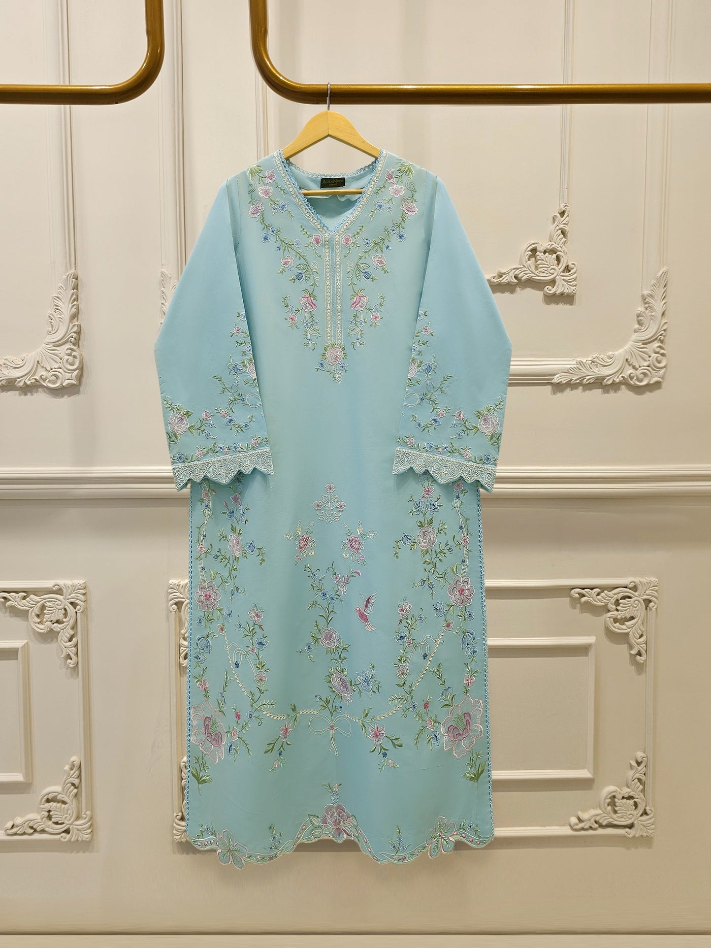 2 Piece - Embroidered Cambric Suit S114227
