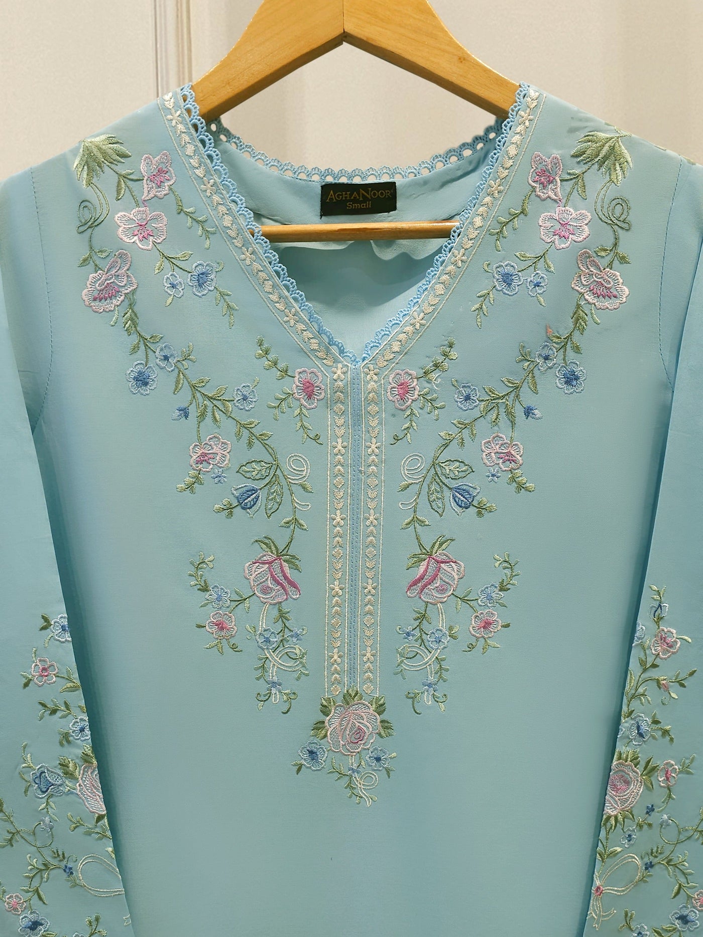 2 Piece - Embroidered Cambric Suit S114227