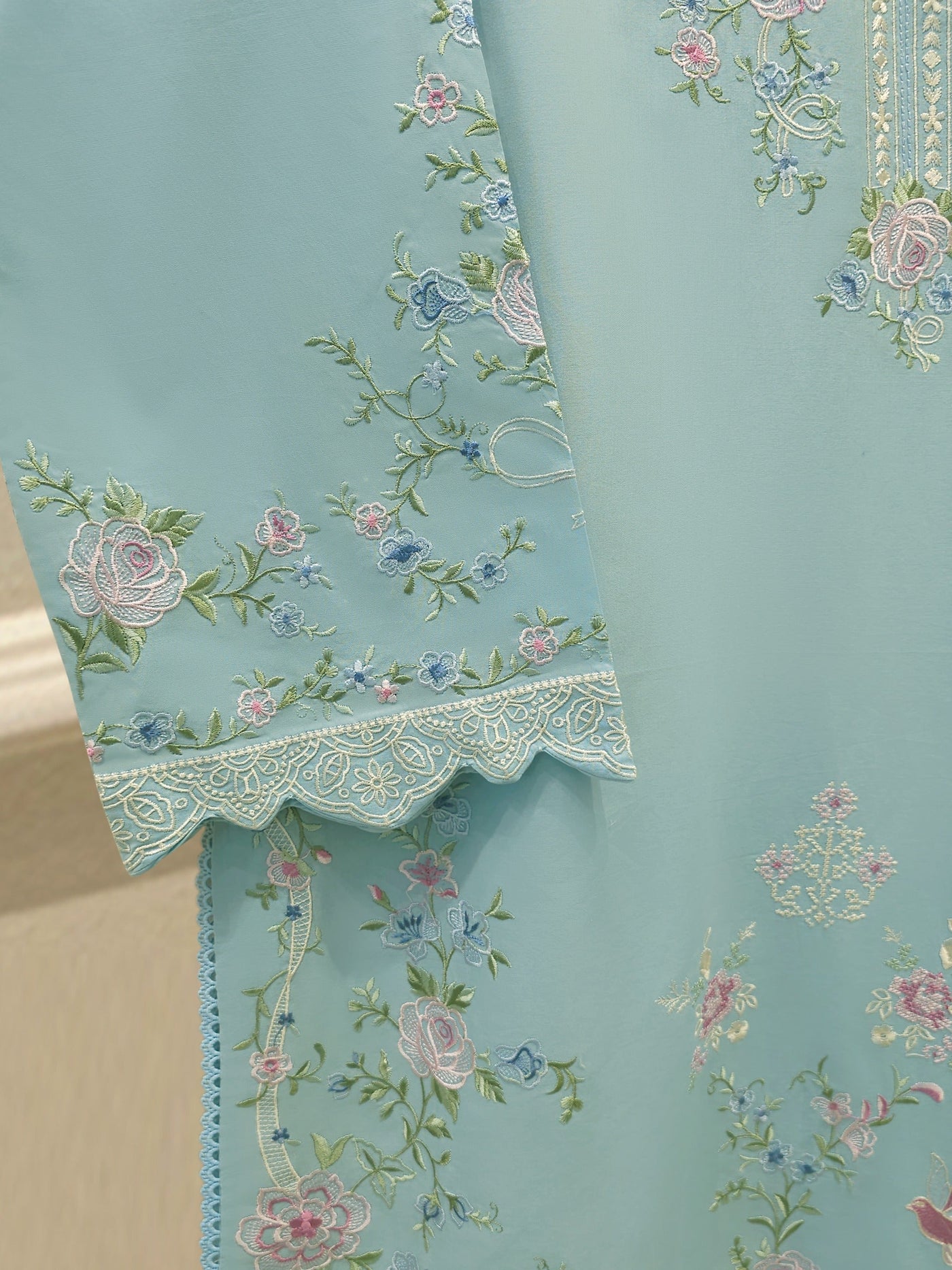2 Piece - Embroidered Cambric Suit S114227
