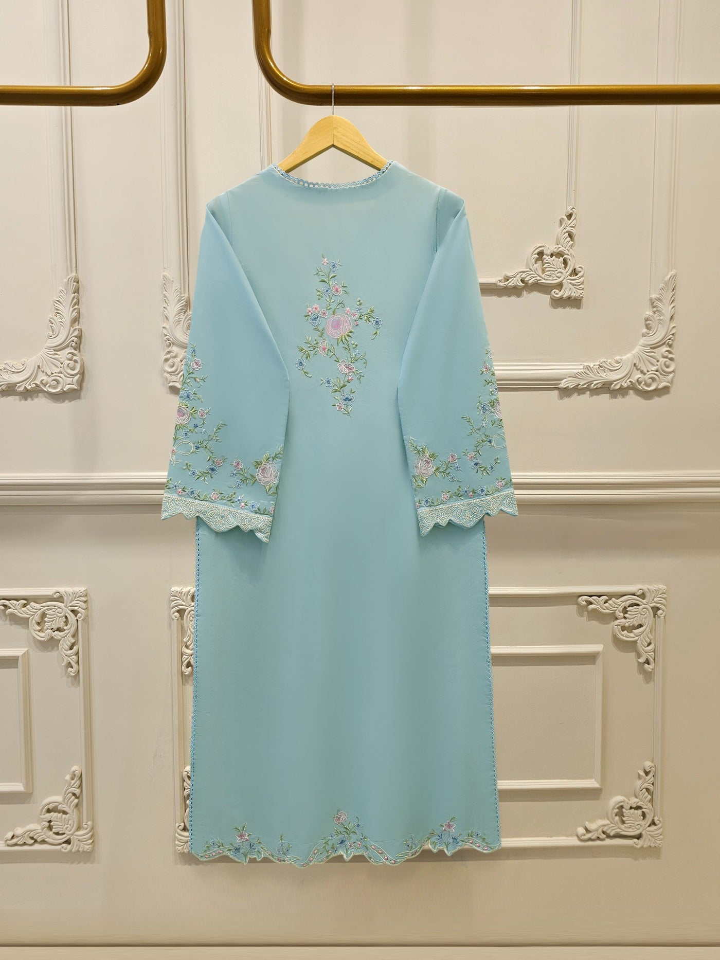 2 Piece - Embroidered Cambric Suit S114227