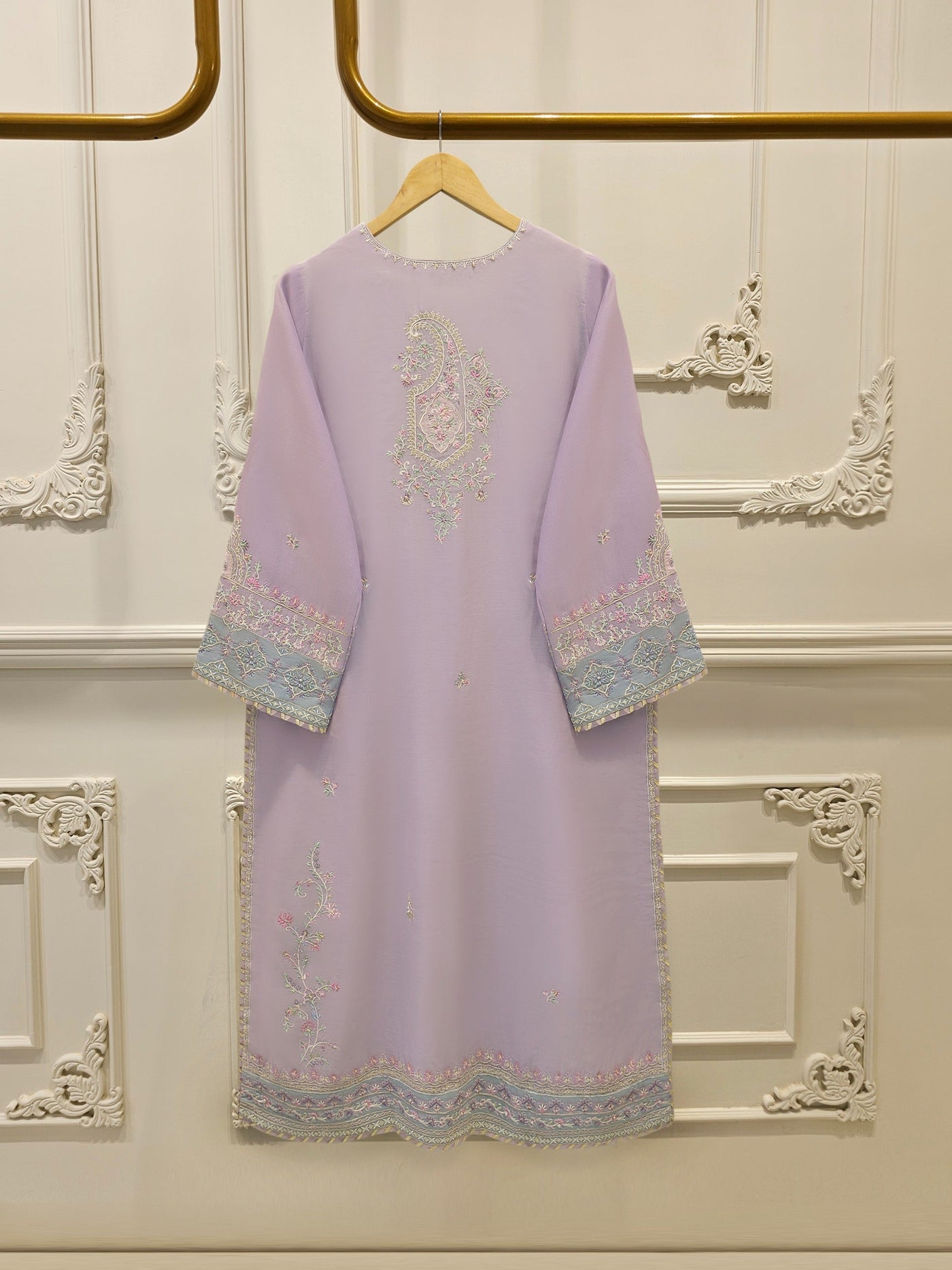 3 Piece - Embroidered Kora Cotton Suit Ws00305