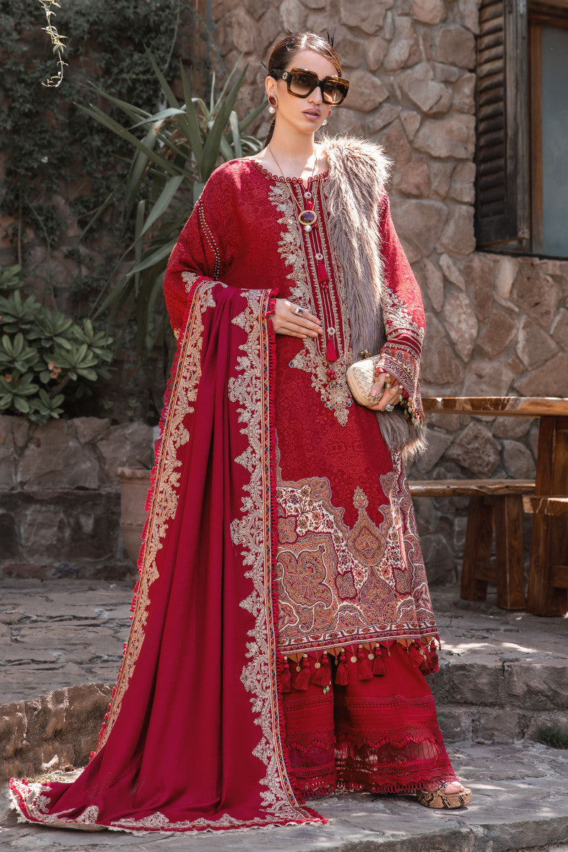 Unstitched Linen Dl-1008-Maroon