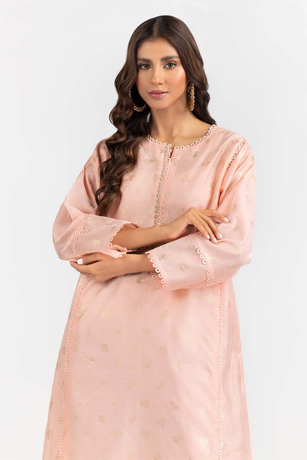 Foil Print Slub Shirt