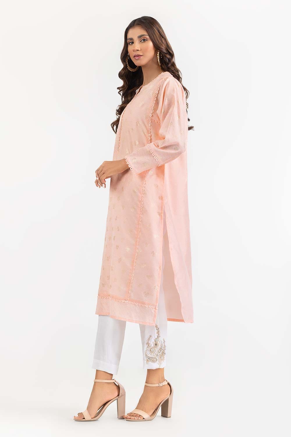 Foil Print Slub Shirt