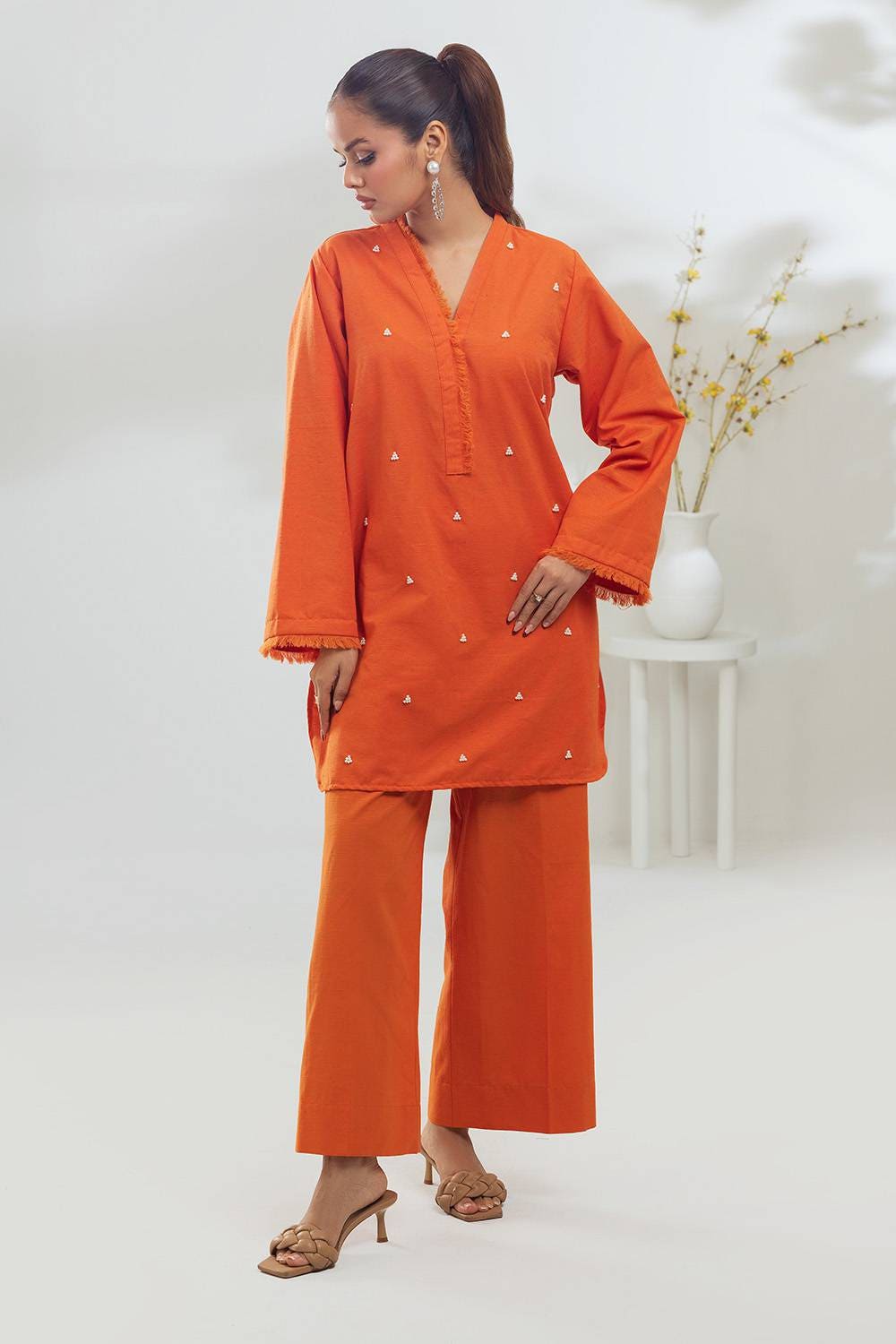 Poly Viscose Embellished Co-Ord Set