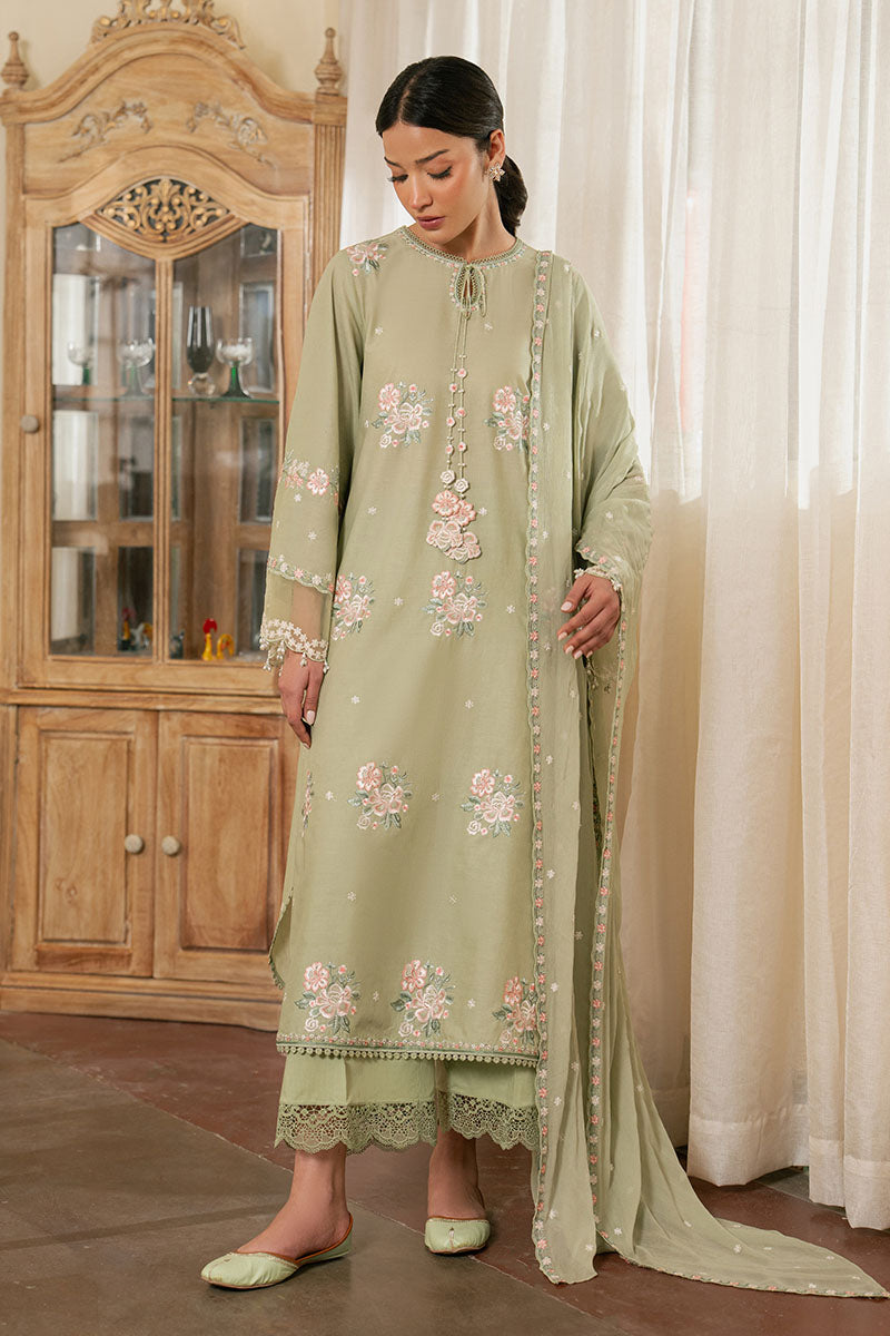 Floral Hush- 3Pc Embroidered Lawn Suit