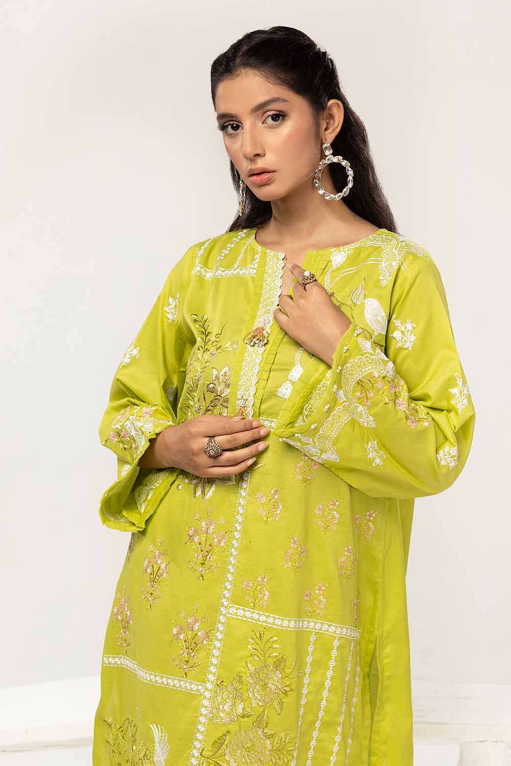 2 Piece Unstitched Embroidered Lawn Suit